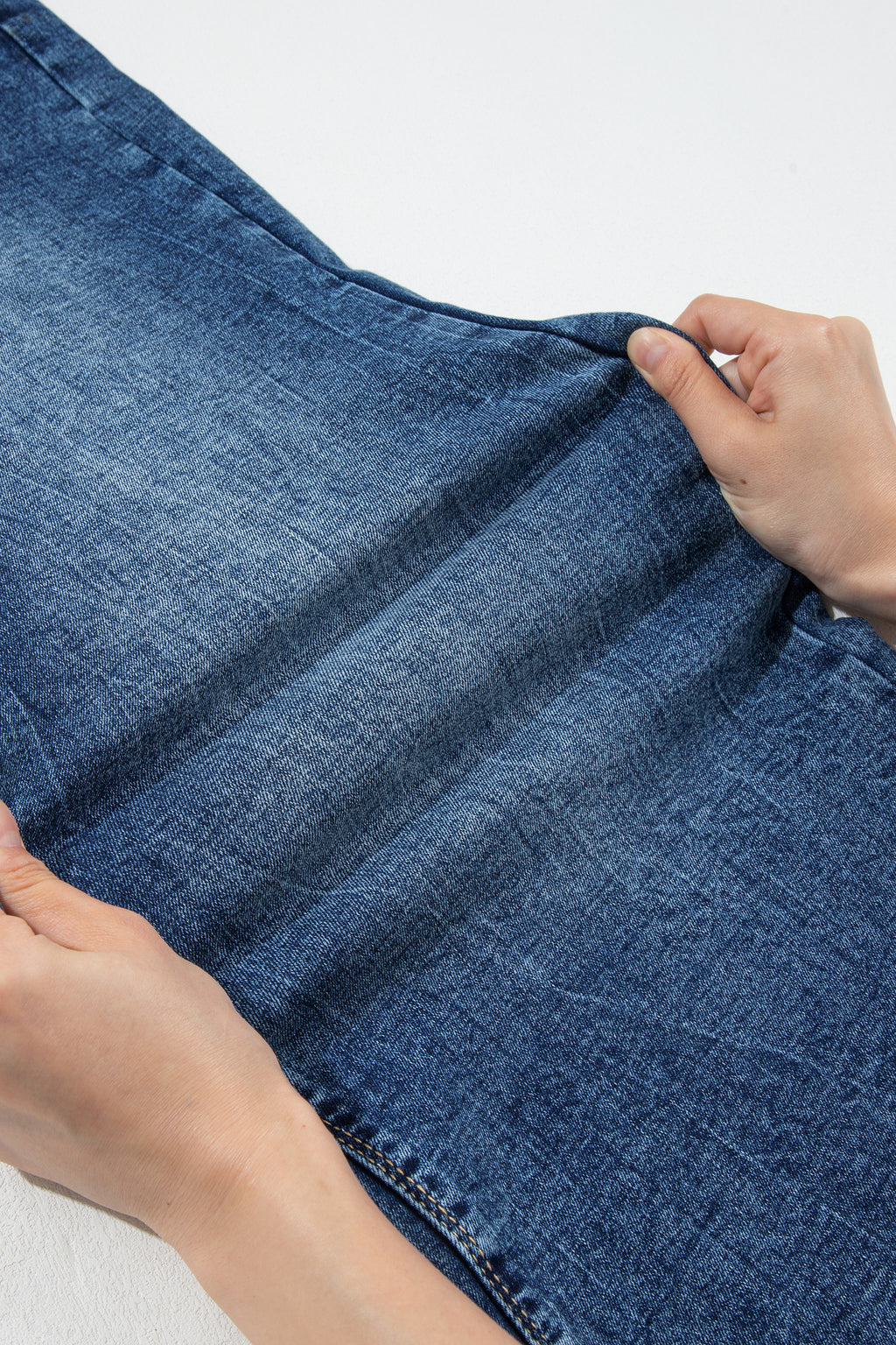 Beau Blue Acid Wash Pocket Detail Flare Jeans