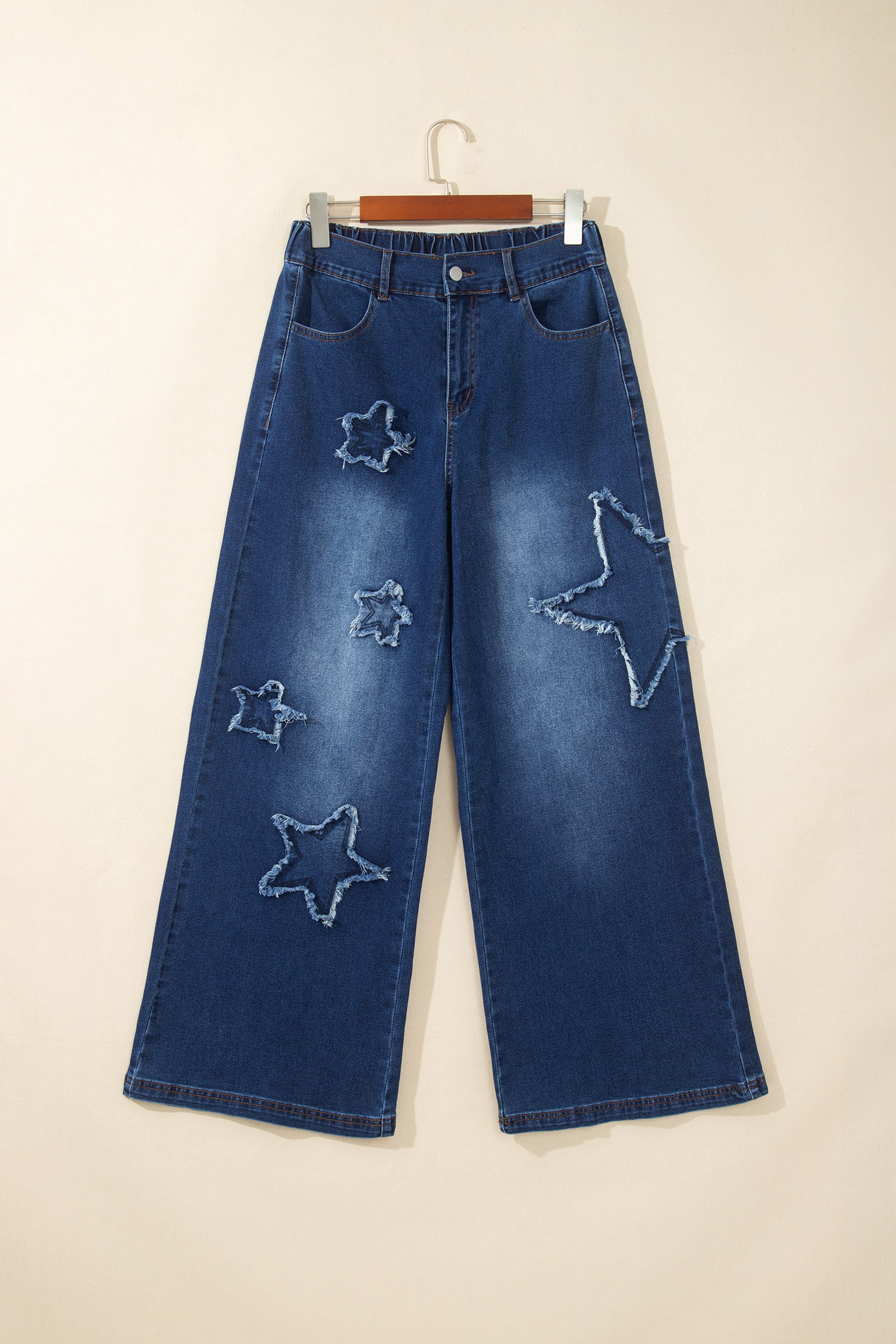 Ashleigh Blue Star Decorated Wide Leg Jeans