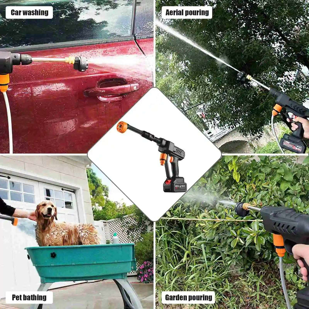 48V Water Gun Spray Cleaner Car Washer, Spain Warehouse Only - WOLFSHUNTER