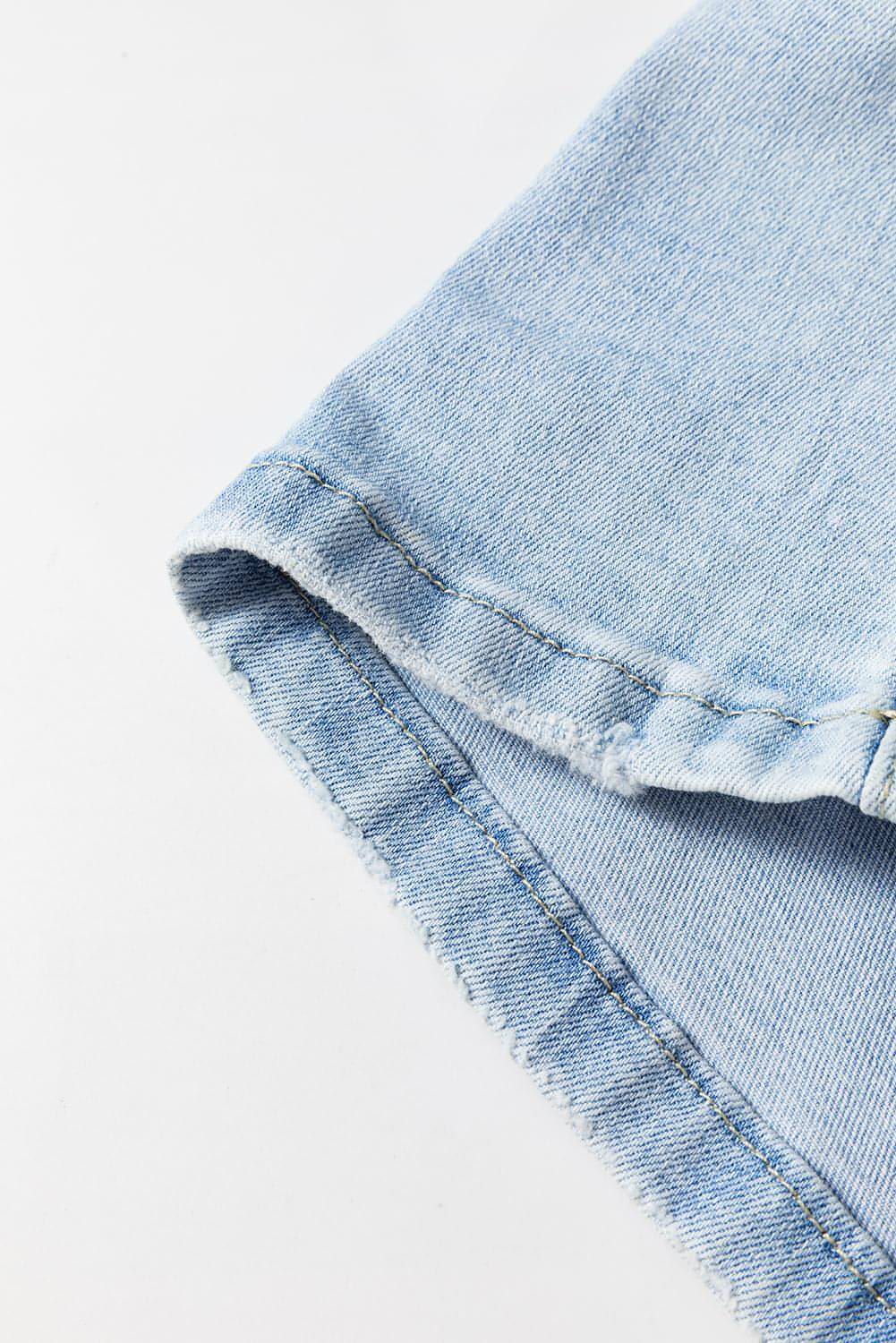Beau Blue Vintage Light Wash Jeans Destred Flare Jeans