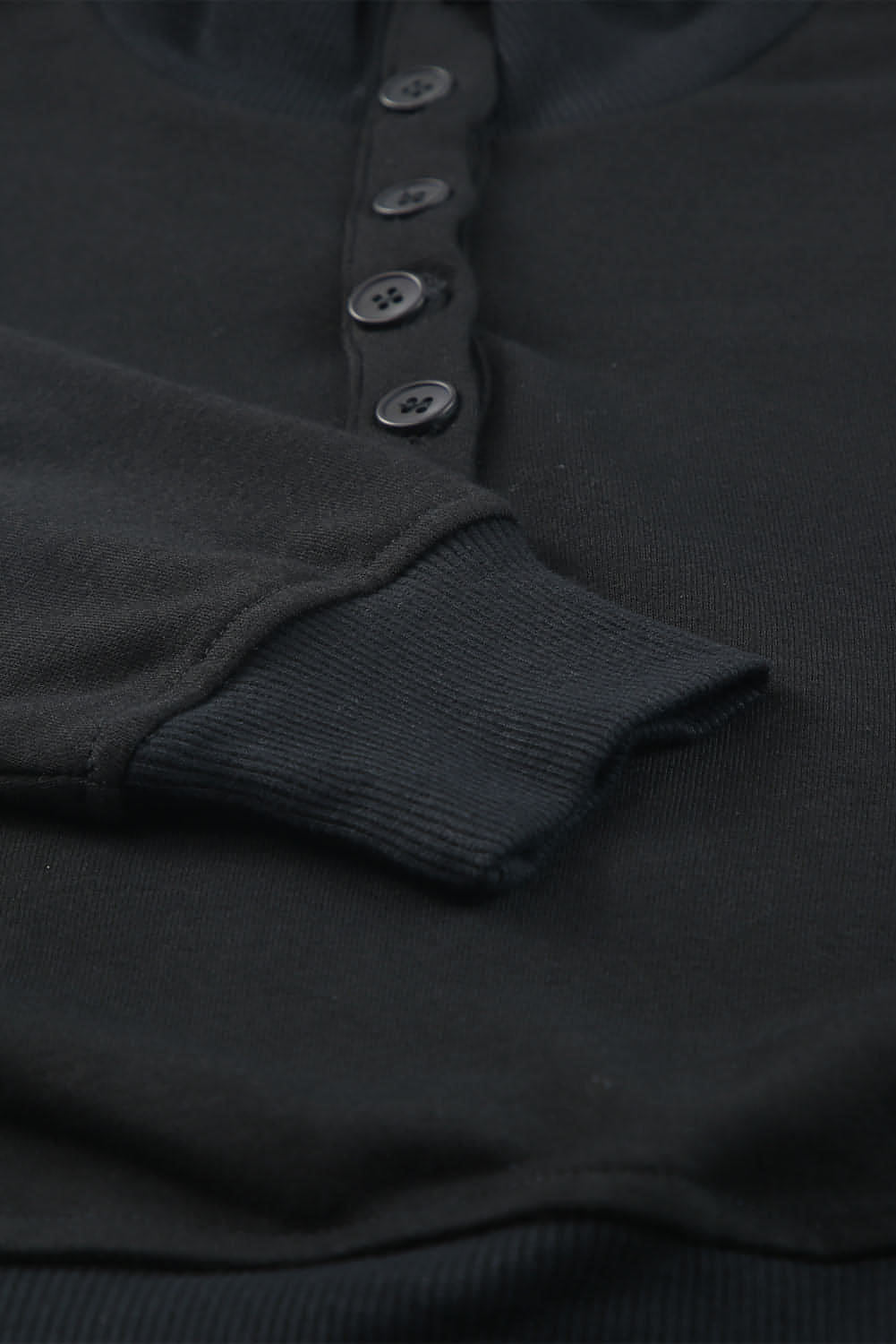 Черная повседневная высокая шейка Henley Top и короткий наряд