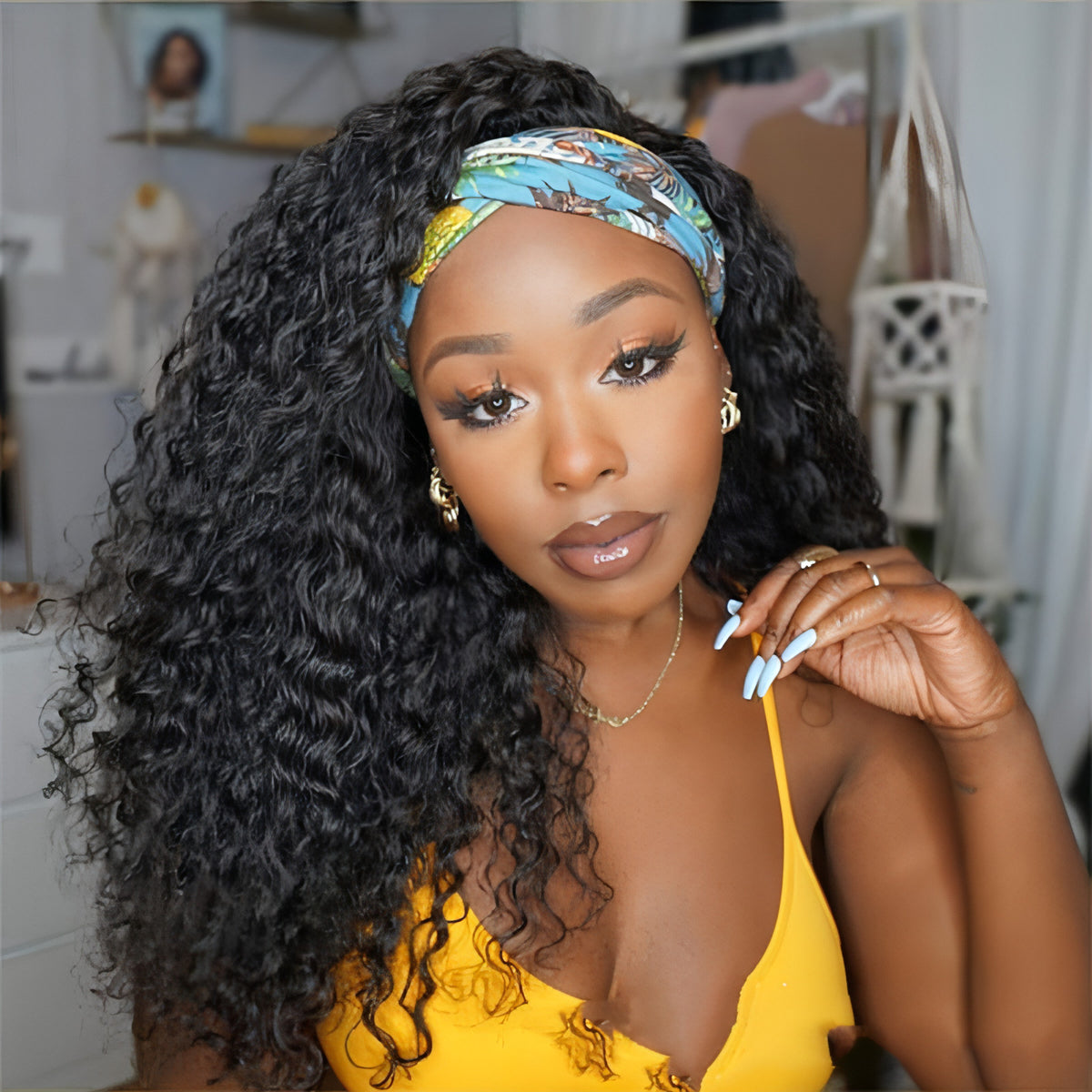 LuxeFlow Hair Natural Color Full Real Hair Wig Cover