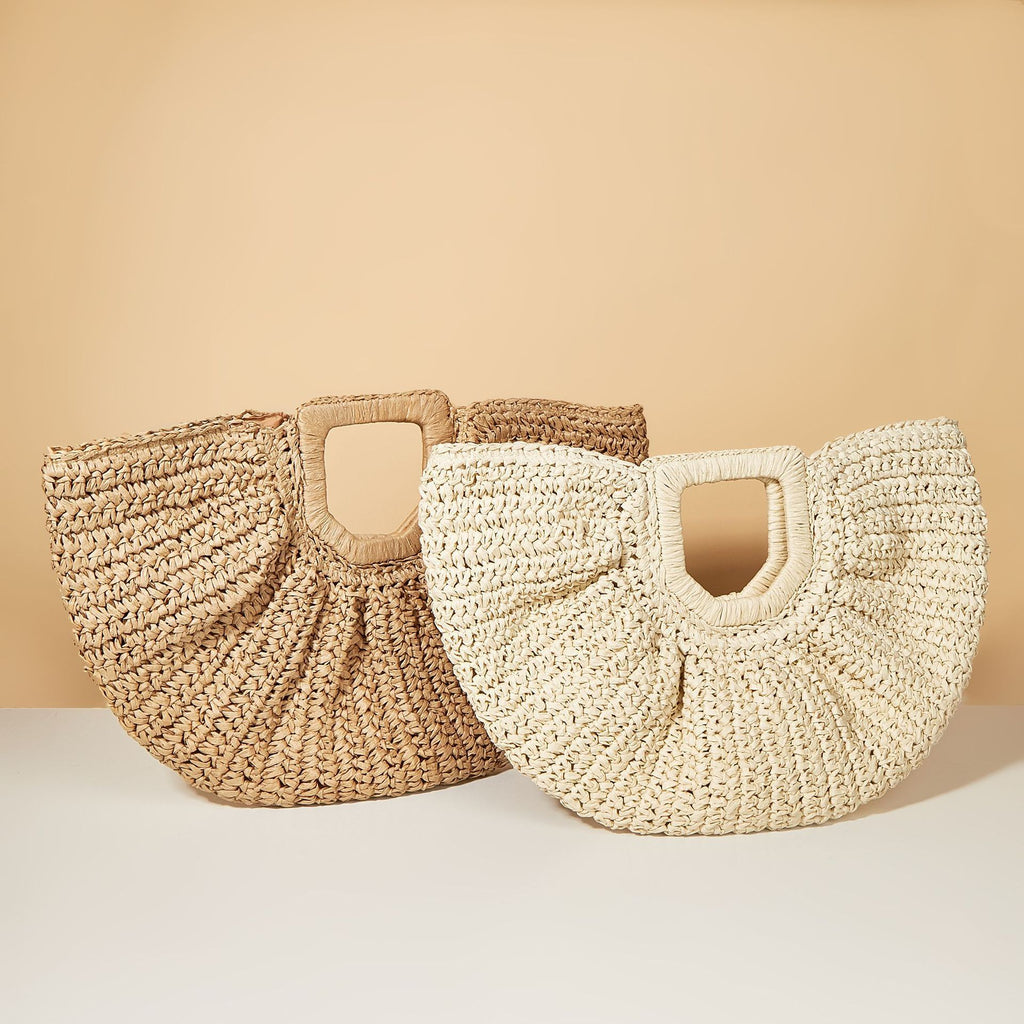 SolunaWeave™ – Vintage Straw Tote Edition