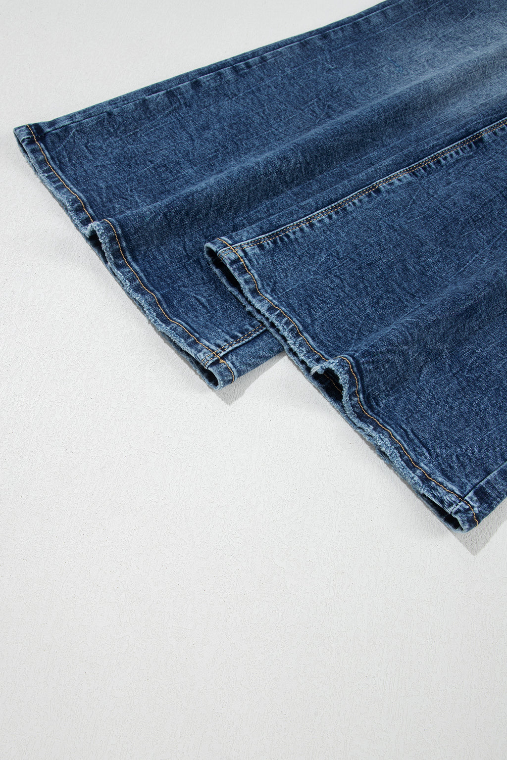 Beau Blue Acid Wash Pocket Detail Flare Jeans