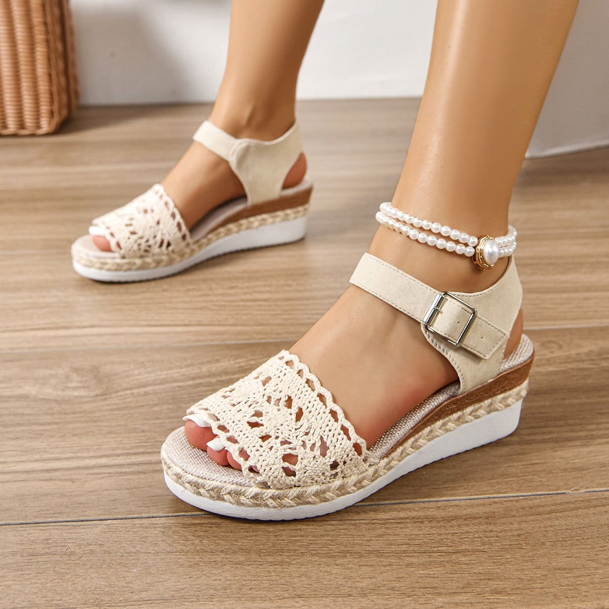 25 Edition – Boho Platform Buckle Wedge Sandals - enhanced image 1