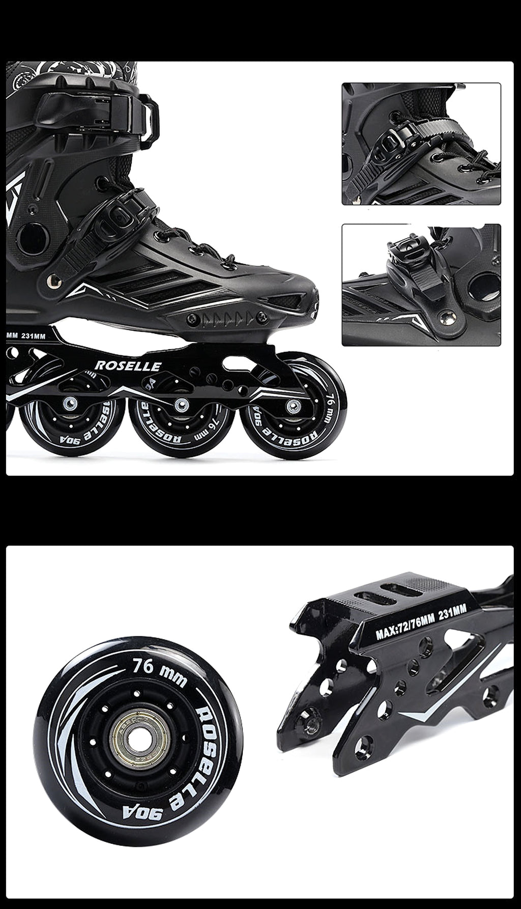 Adult Inline Roller Dkating Beginner Fancy Flat Shoes - enhanced image 1