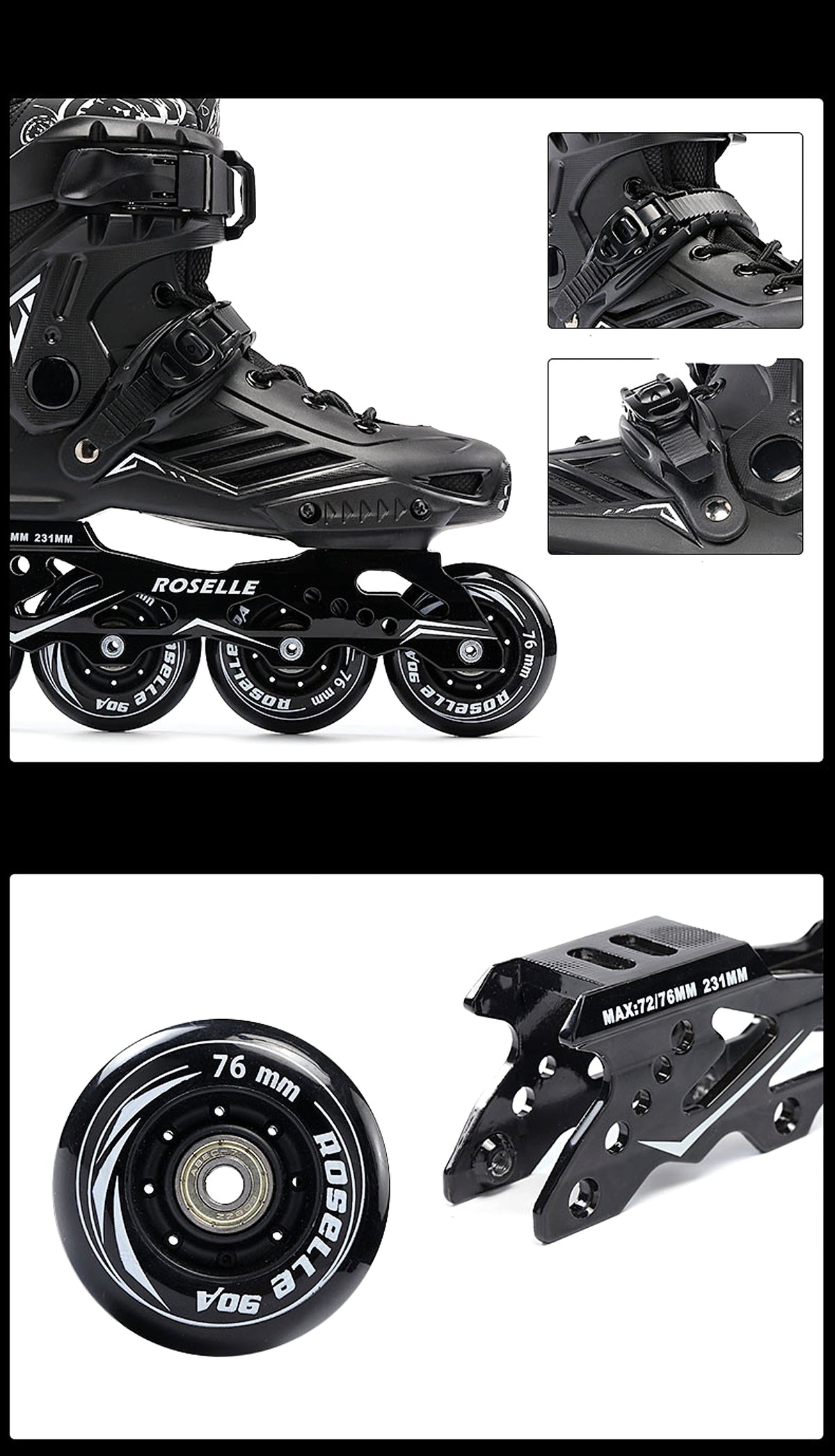 Adult Inline Roller Dkating Beginner Fancy Flat Shoes - enhanced image 1