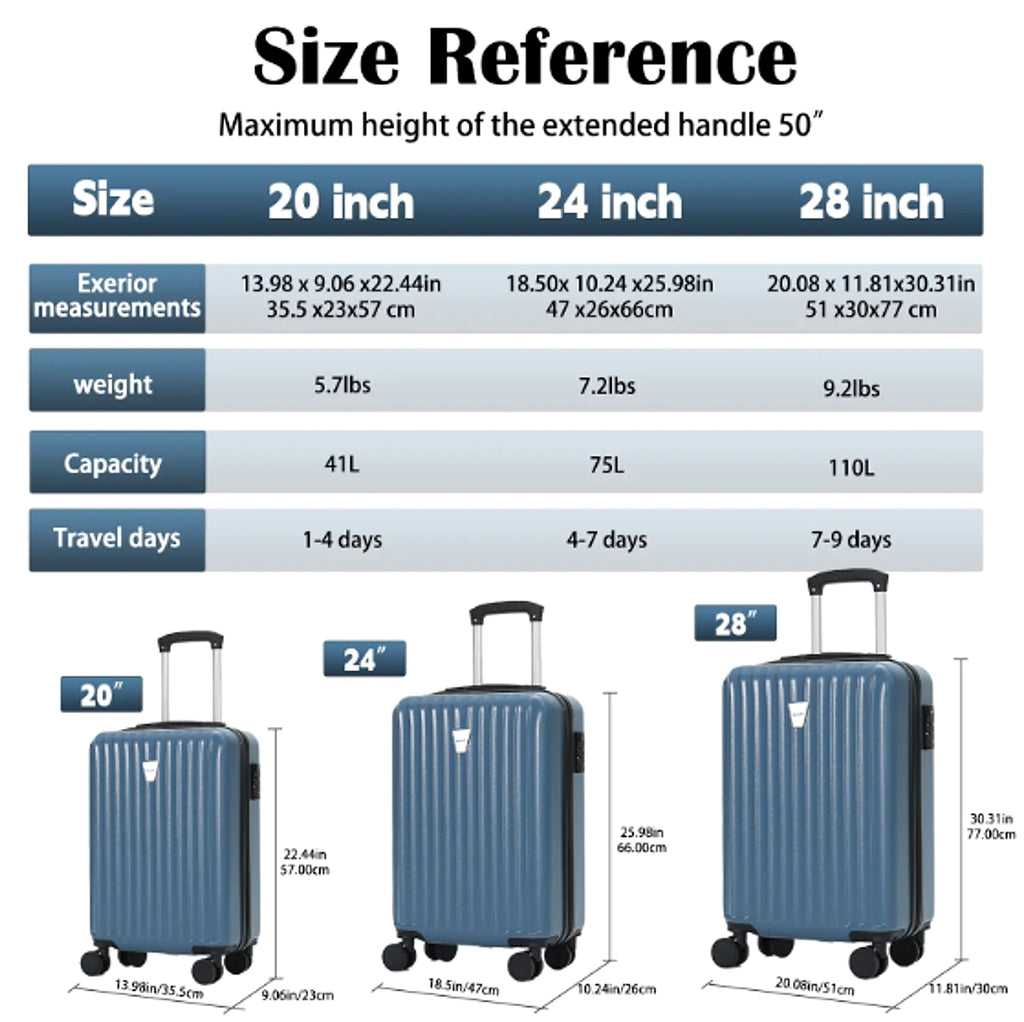 AeroGuard™ – 3-Piece Hardshell Luggage Set with TSA Lock - enhanced image 1