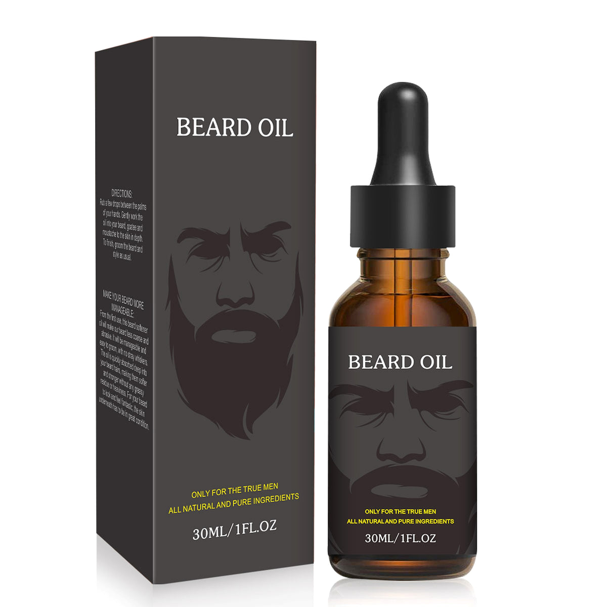 Beard & Stache Collection – “Power Roots” Beard Oil for Real Growth - enhanced image 1