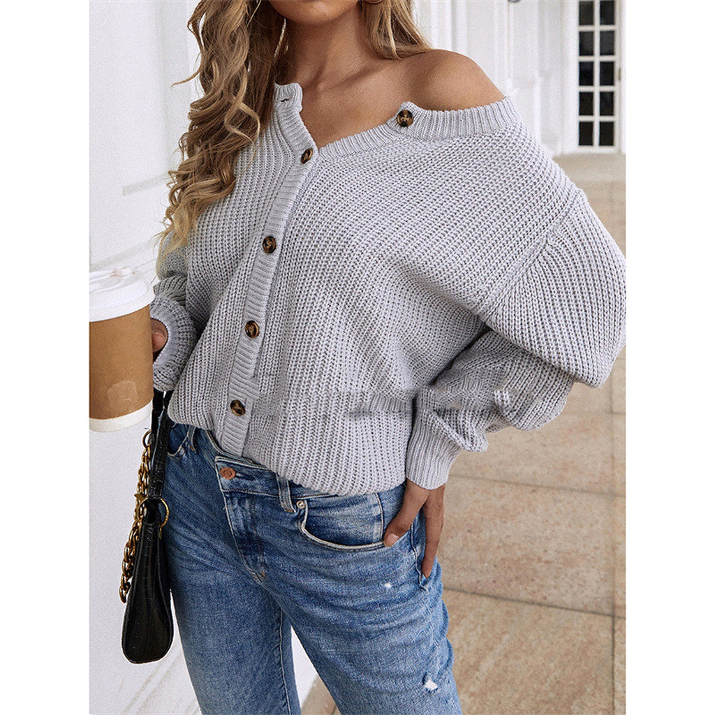 Both Sides Wear A Sweater Temperament Commuting Loose Solid Color - enhanced image 1