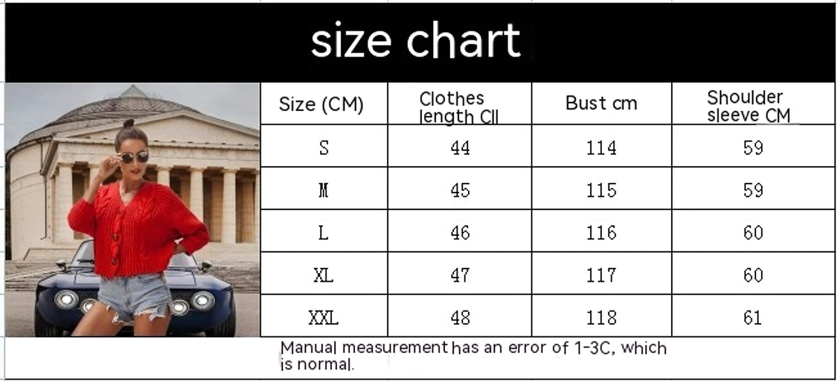 A.1 Button Solid Color Sweaters Short Loose Women - enhanced image 1