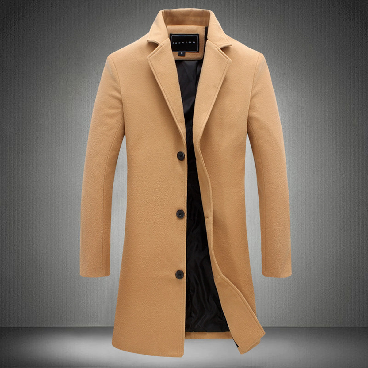 Casual Business Woolen Trench Coats - enhanced image 1