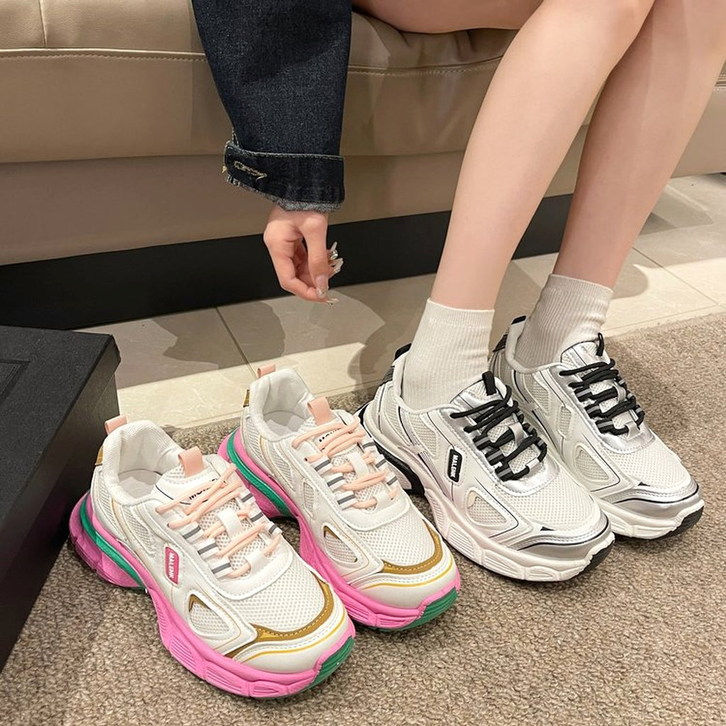 Casual Sneaker Women's All-match Mesh Surface Platform - enhanced image 1