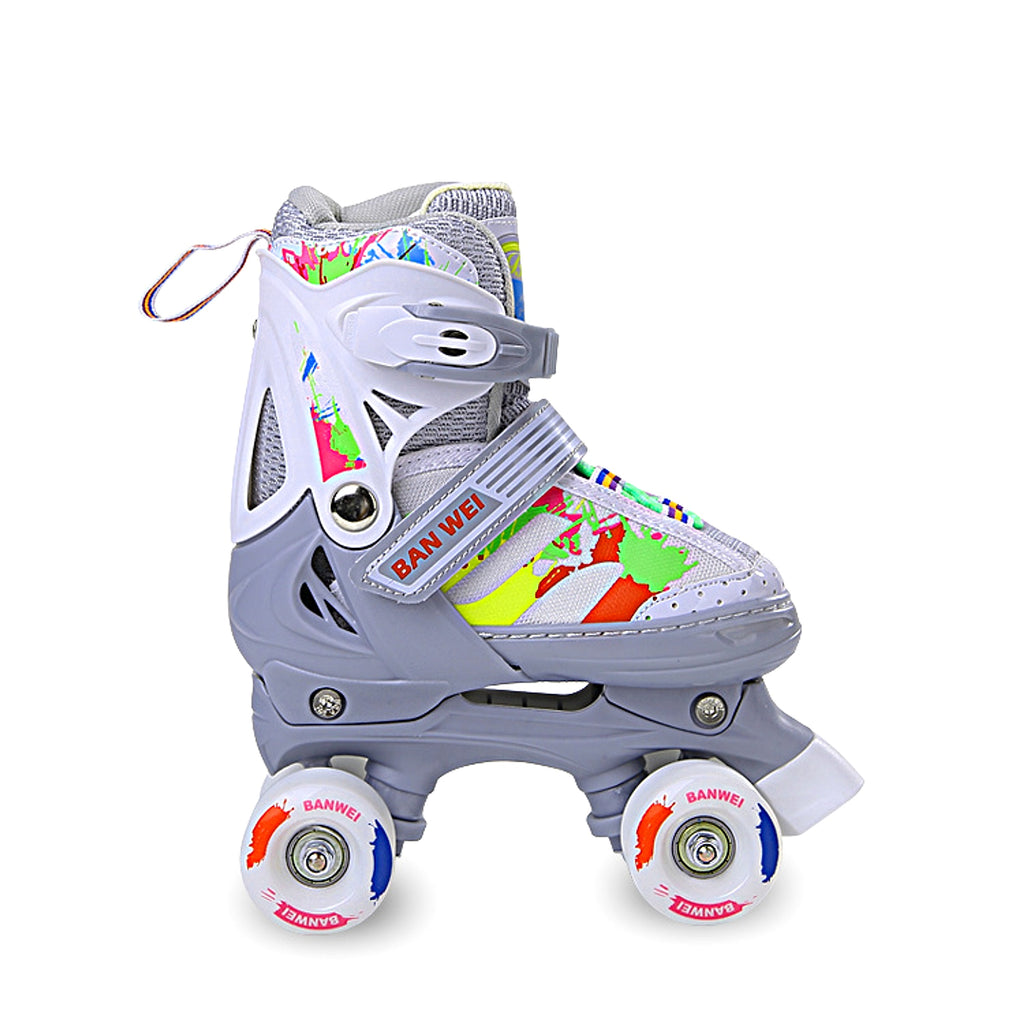 Children's Double-row Four-wheel Roller Skate Protective Gear Set - enhanced image 1