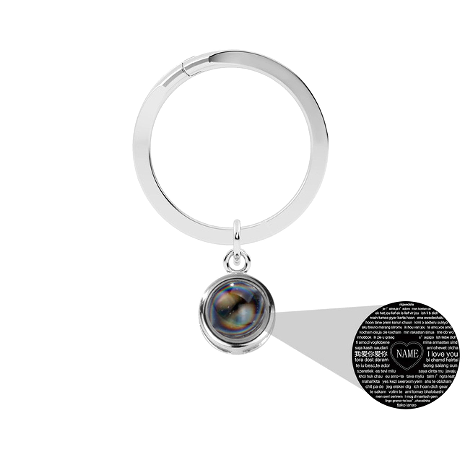 100 Languages ‘I Love You’ Projection Keychain – A Timeless Romantic Gift - enhanced image 1