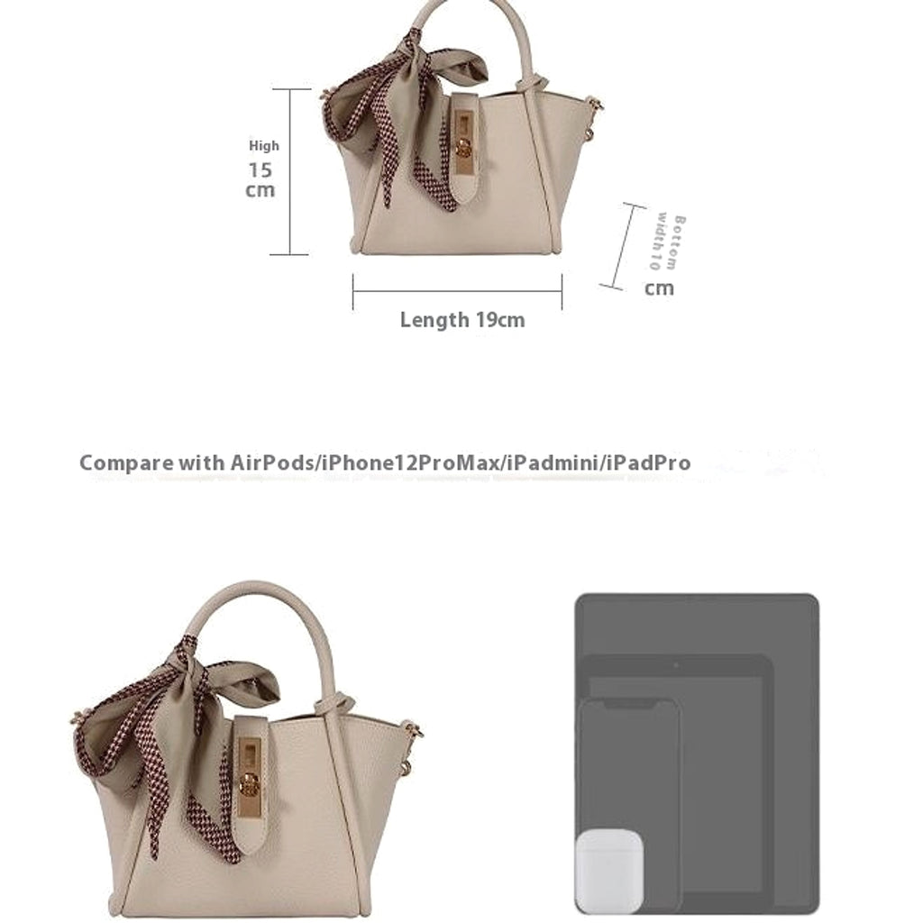CityEdit™ – Litchi Luxe Tote with Scarf Handle - enhanced image 1