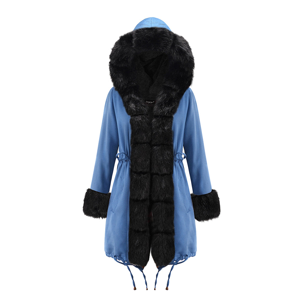 Color-Blocked Arctic Fur Parka – 25 Edition - enhanced image 1