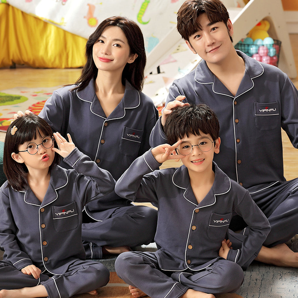 Cotton Parent-child Pajamas Spring And Autumn Long Sleeve Thin Style - enhanced image 1