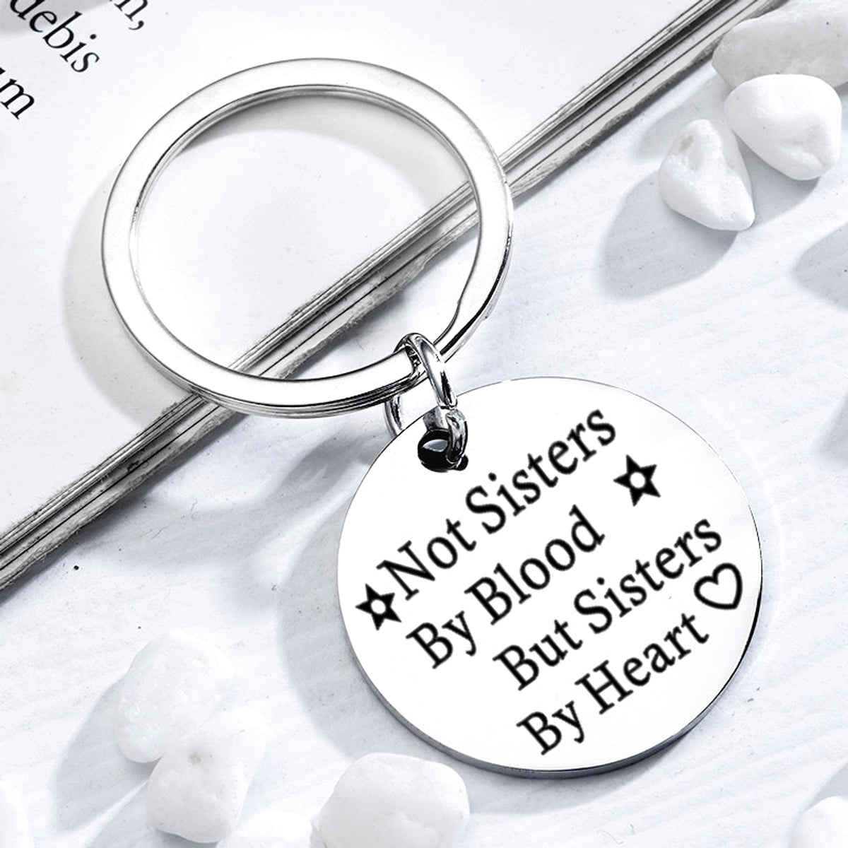 Personalized Stainless Steel Round Keychain – Engraved Pendant for Friends & Family - enhanced image 1