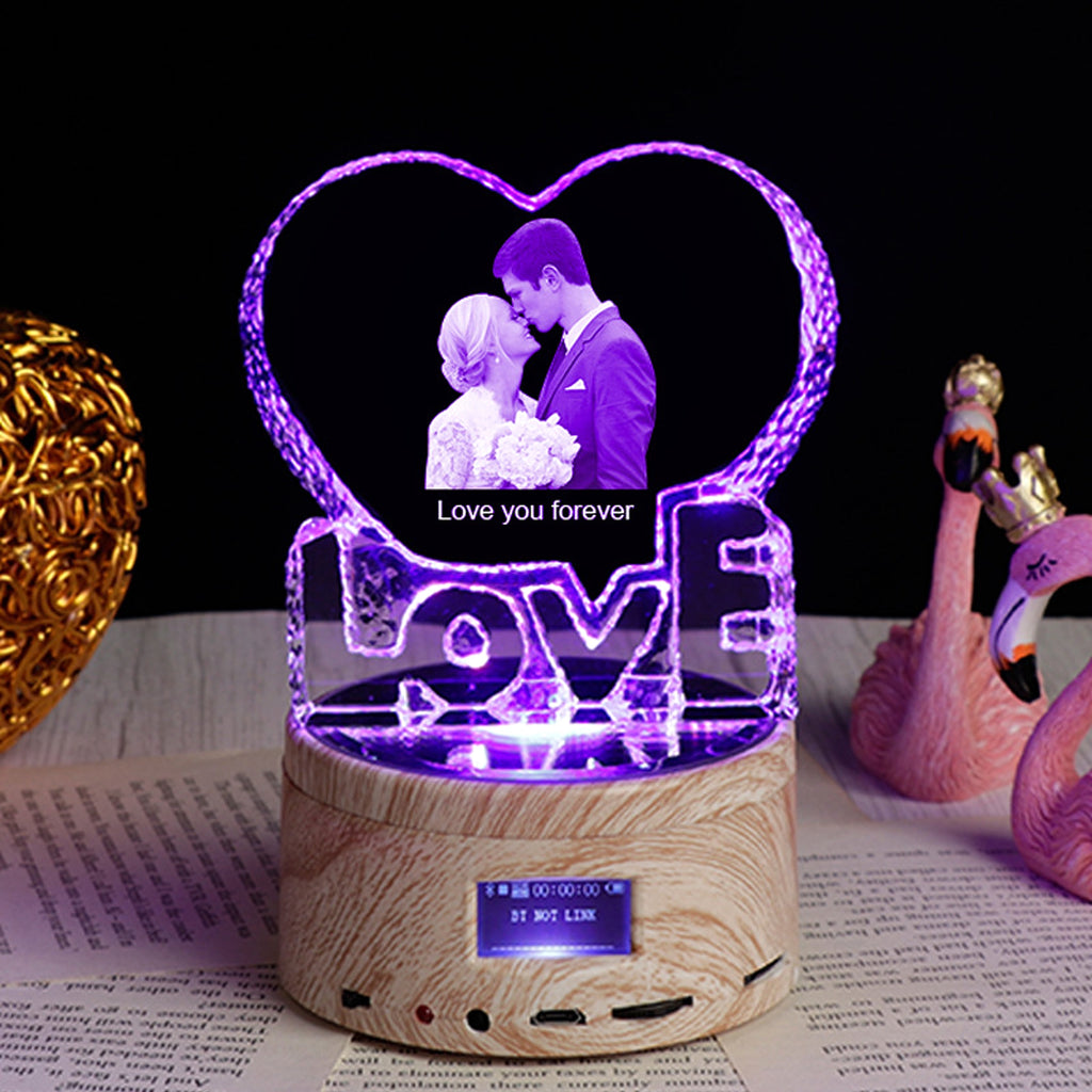 CrystalTune™ – Custom 3D Crystal Lamp with Bluetooth Music & LED Light - enhanced image 1