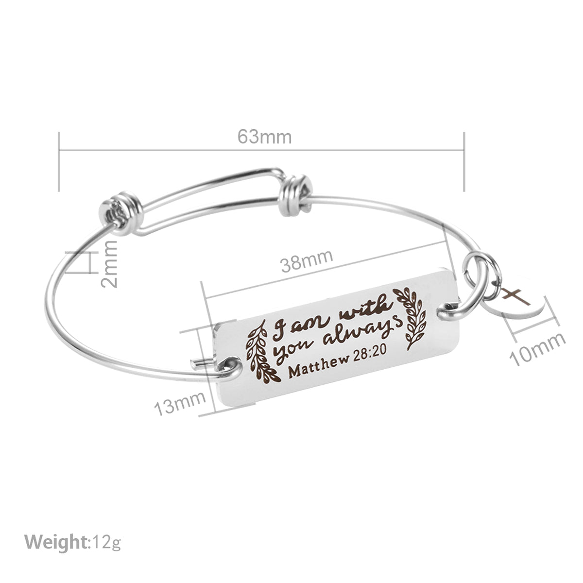 Personalized Engraved Stainless Steel Bracelet – A Timeless Keepsake! - enhanced image 1