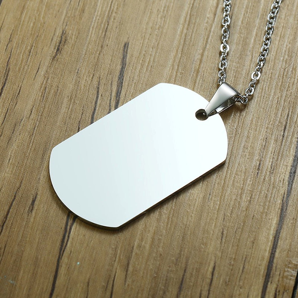 Custom Personalized Military Dog Tag Necklace - enhanced image 1