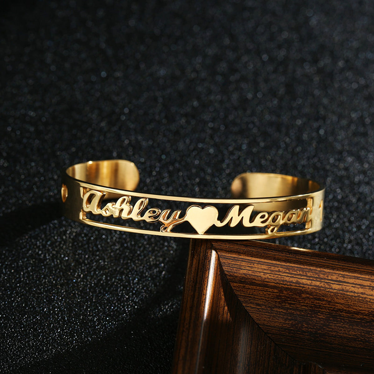 Personalized Name Bracelet – Custom Engraved Stainless Steel Bangle - enhanced image 1