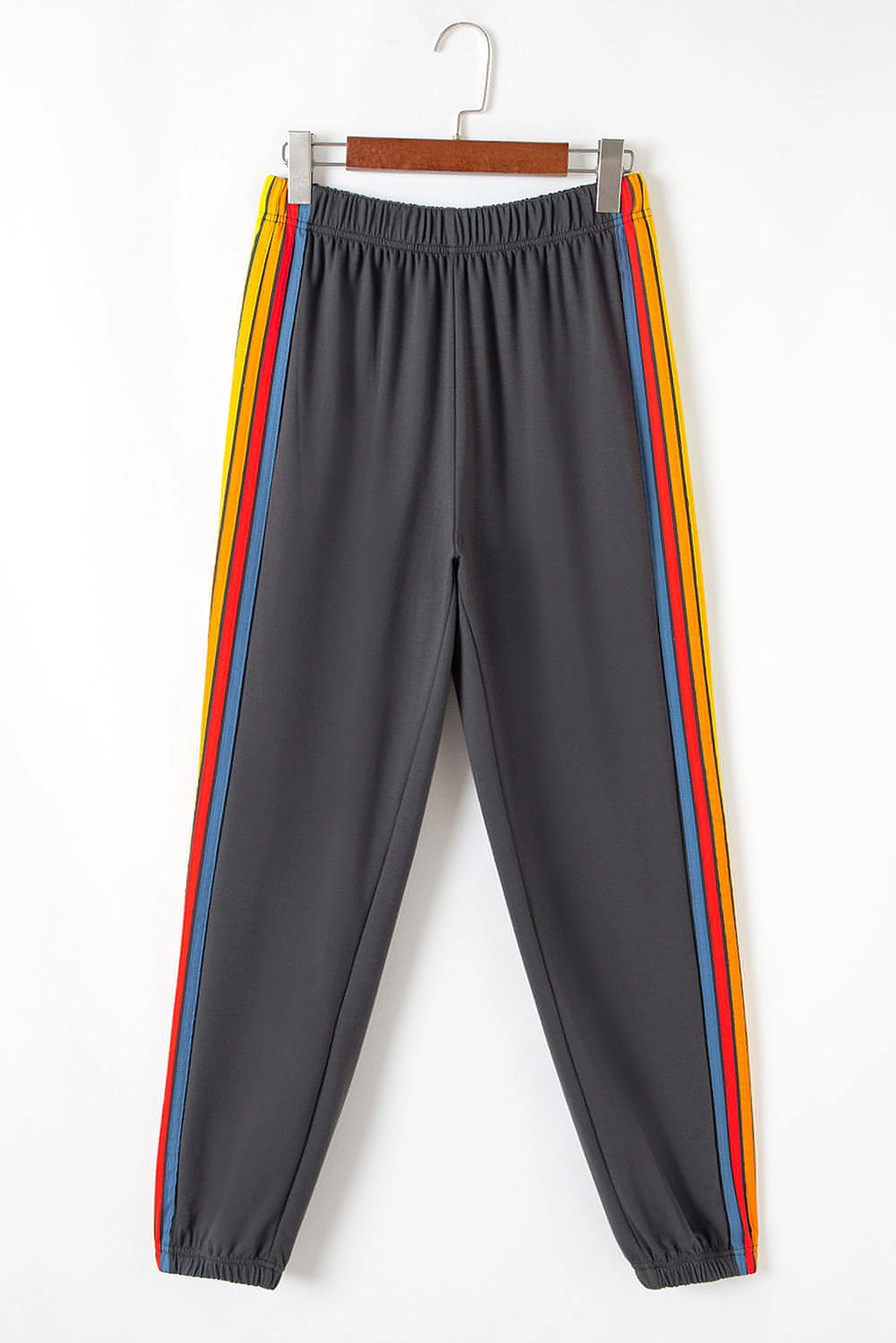 Dark Grey Counting Rainbows High Waist Sweatpants - enhanced image 1