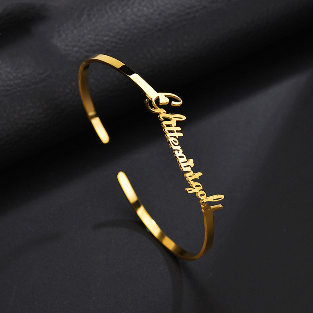 Personalized Stainless Steel Name Bracelet – Custom Engraved Jewelry - enhanced image 1