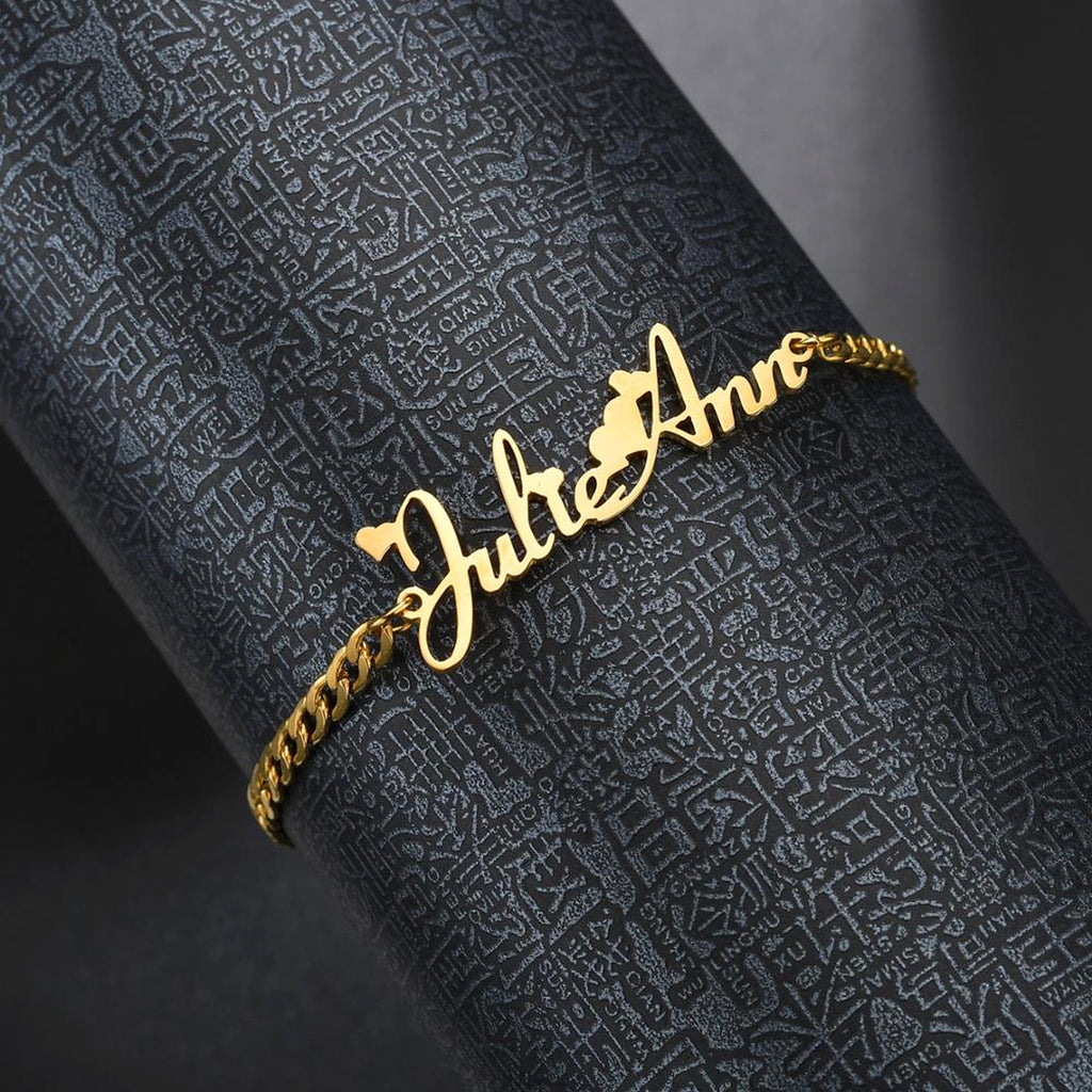 DIY Personalized Custom Stainless Steel Name Bracelet – Engraved Jewelry for Men & Women - enhanced image 1