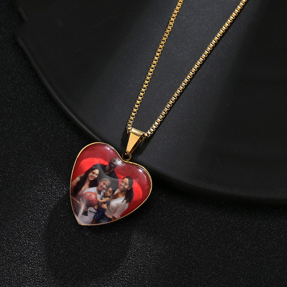 DIY Stainless Steel Love Photo Necklace - enhanced image 1