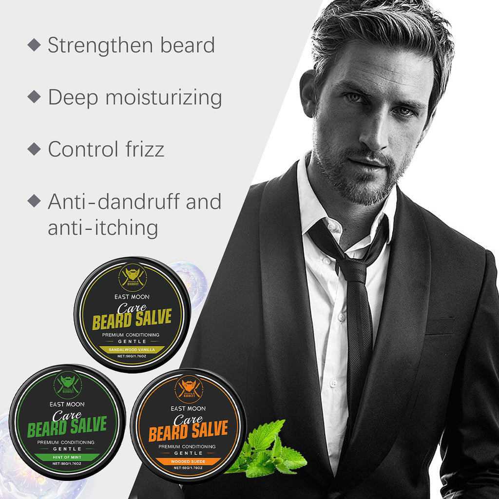 EAST MOON™ – Beard Salve Series for Nourishment, Moisture & Cleansing - enhanced image 1