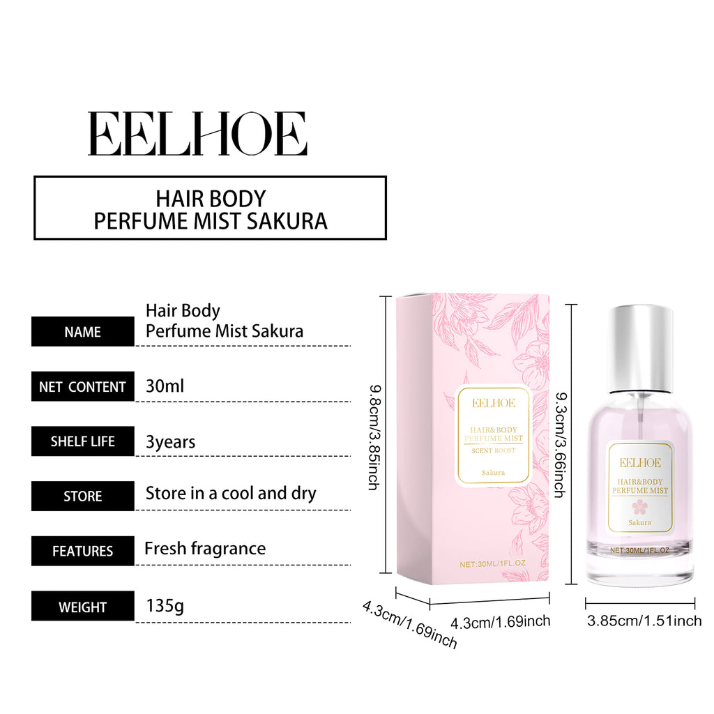 EELHOE Cherry Blossom Body Hair Eau De Parfum Spra Natural Niche Eau De Parfum Spray - enhanced image 1
