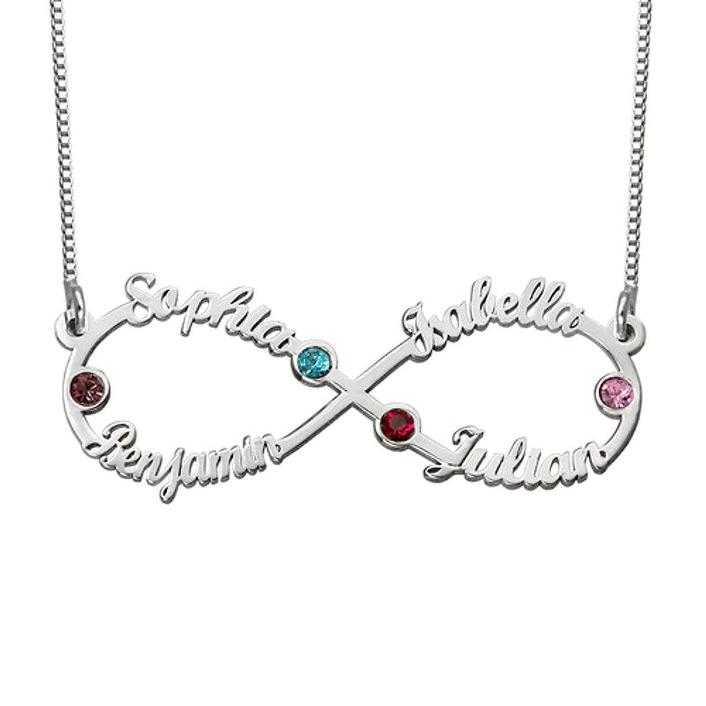 Personalized Eight-Character Name Necklace – Elegant Infinity Pendant - enhanced image 1
