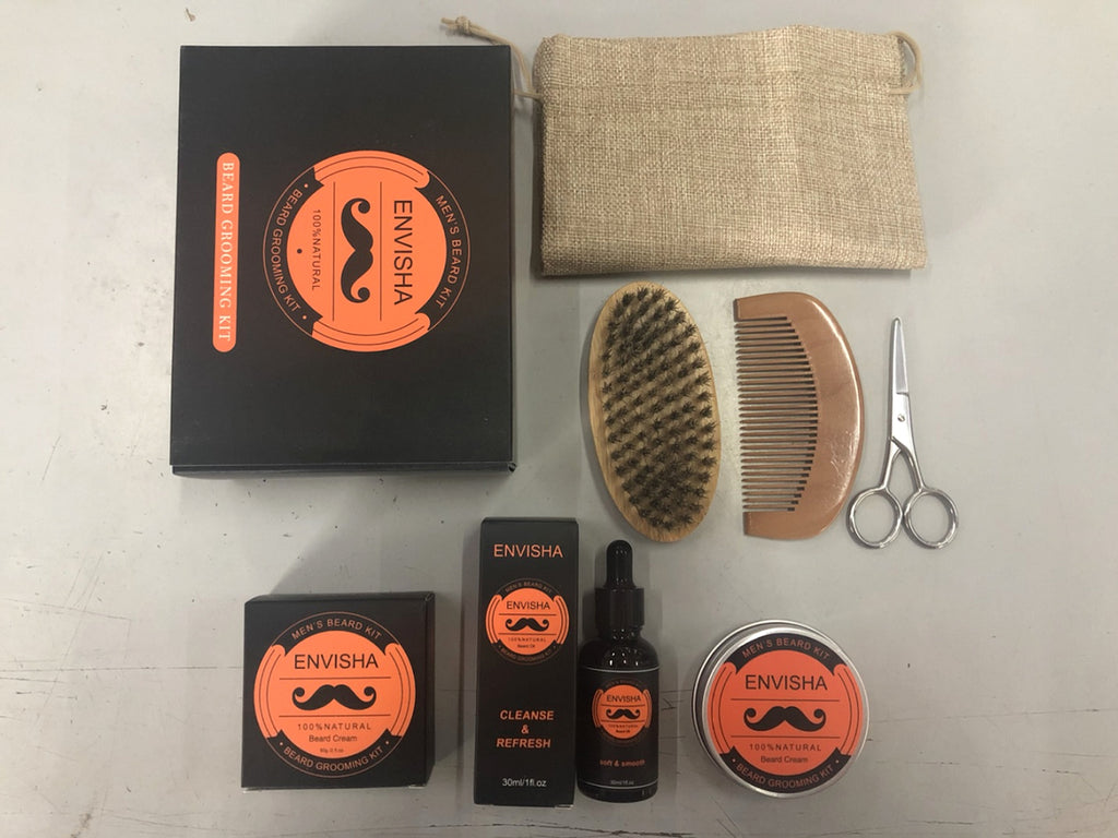 ENVISHA™ – 6-Piece Beard Grooming Kit for Men - enhanced image 1
