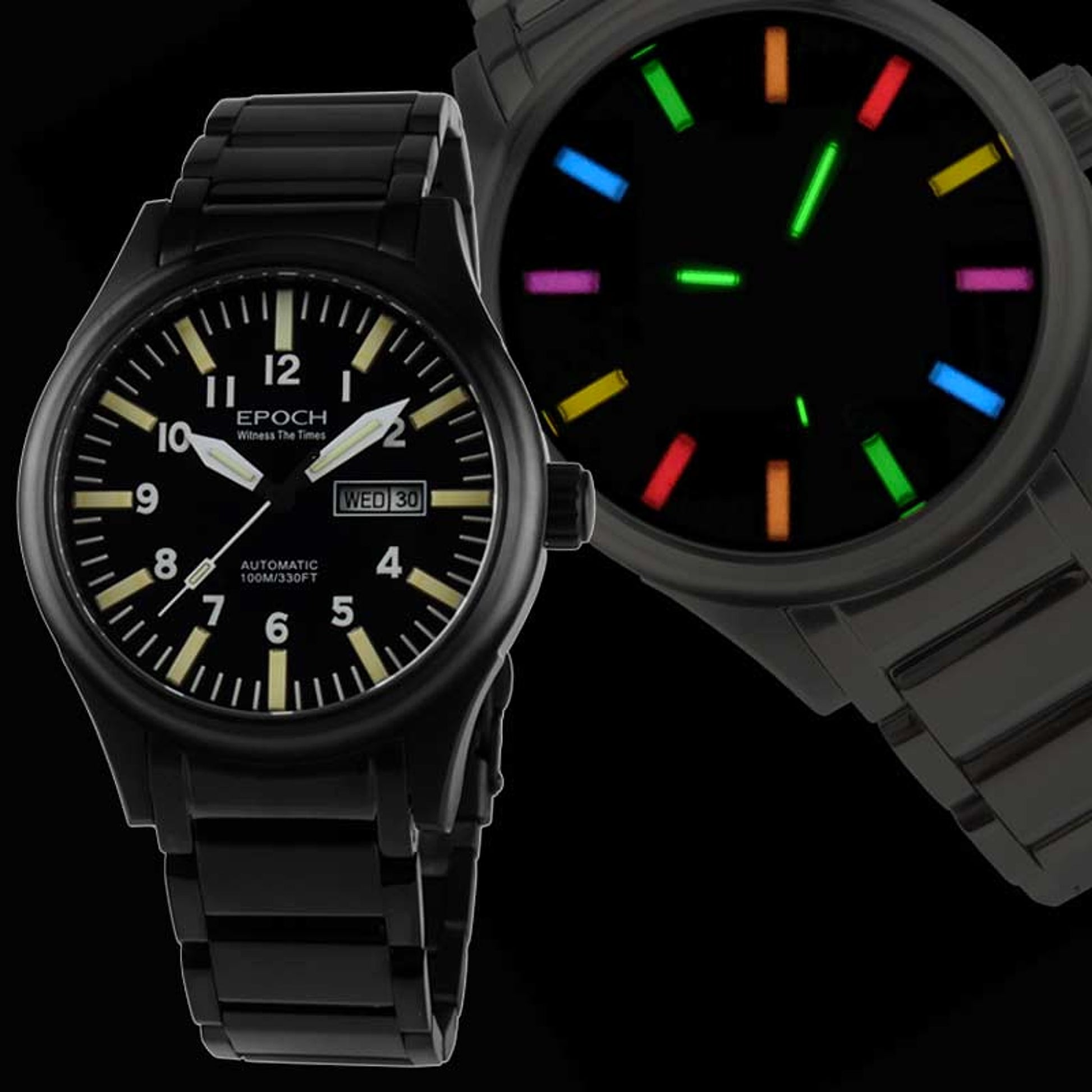 EPOCH - Men's Watch Rainbow Light Tube Automatic Mechanical Waterproof - enhanced image 1
