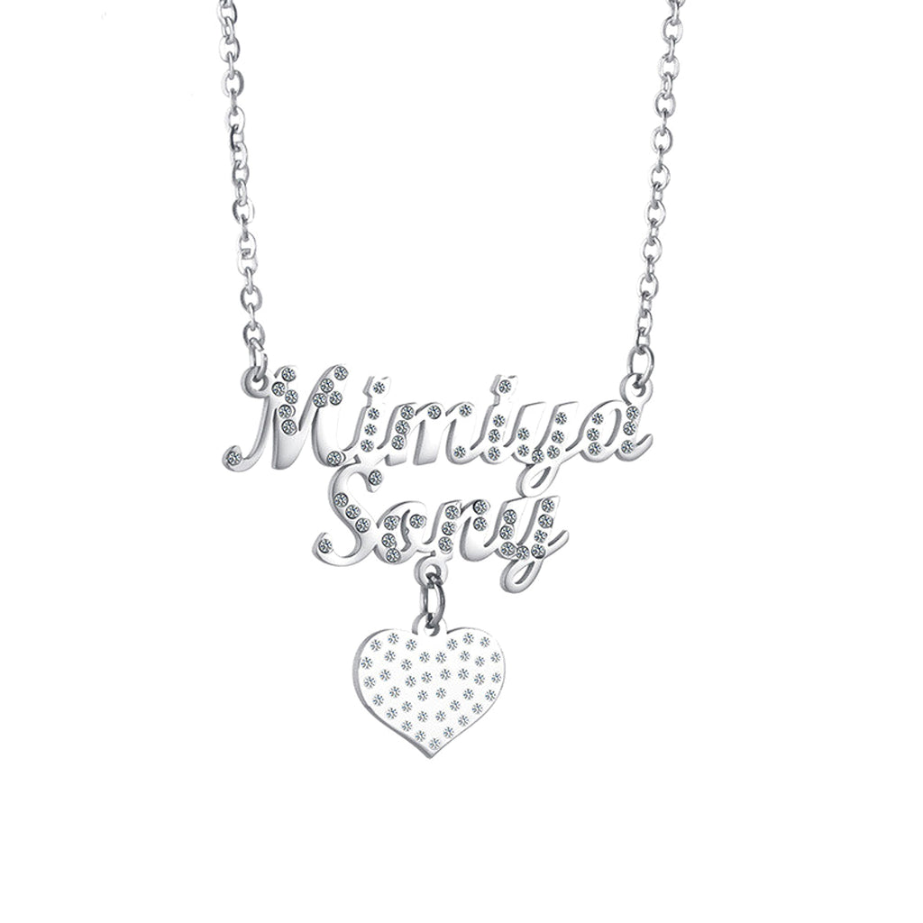 European And American Stainless Steel Name Necklace Personalized - enhanced image 1