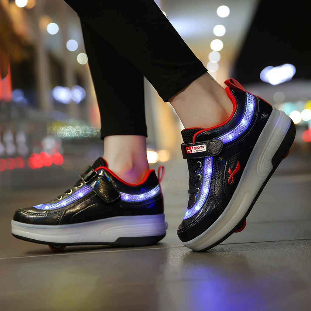 Glowing Skate Roller Sneakers - enhanced image 1