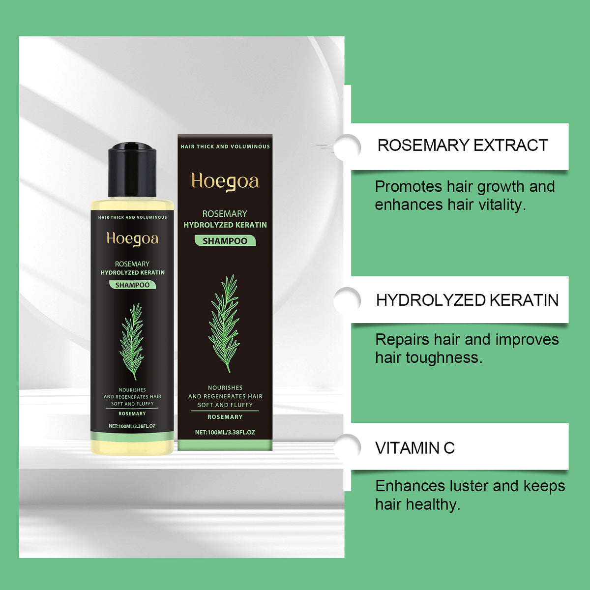Hoegoa™ Herbal Essence Shampoo – Rosemary-Infused Growth & Control - enhanced image 1