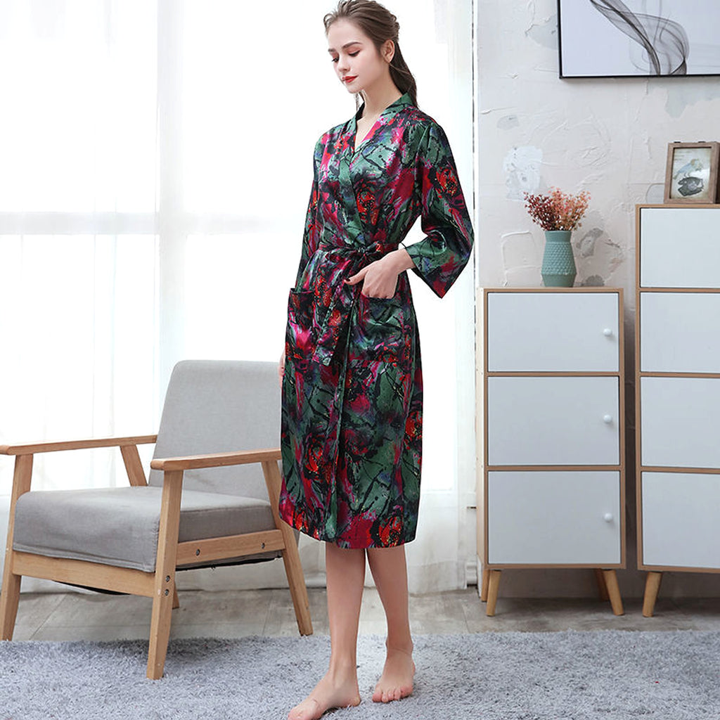 Ice Silk Couple Pajamas - enhanced image 1