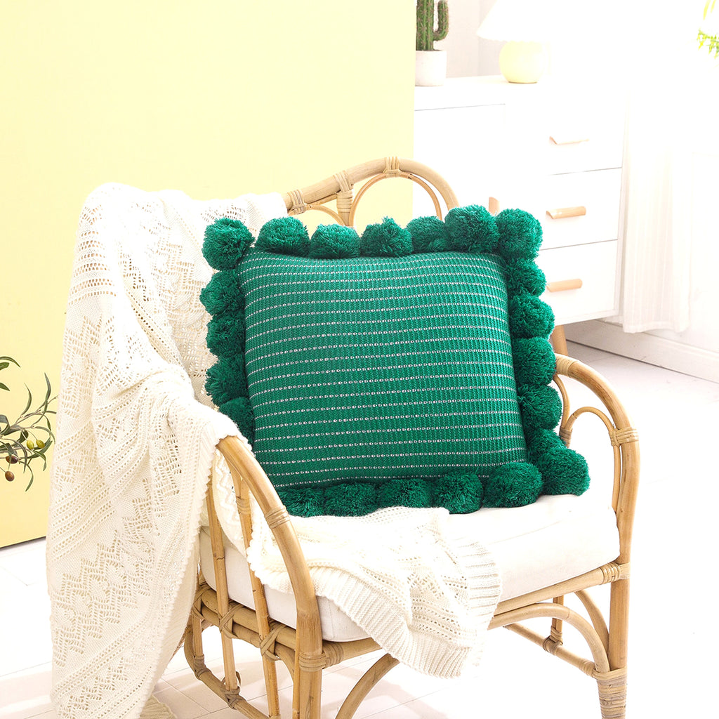 Ins Wind Big Ball Ball Nordic Knitted Pillow Pillow - enhanced image 1