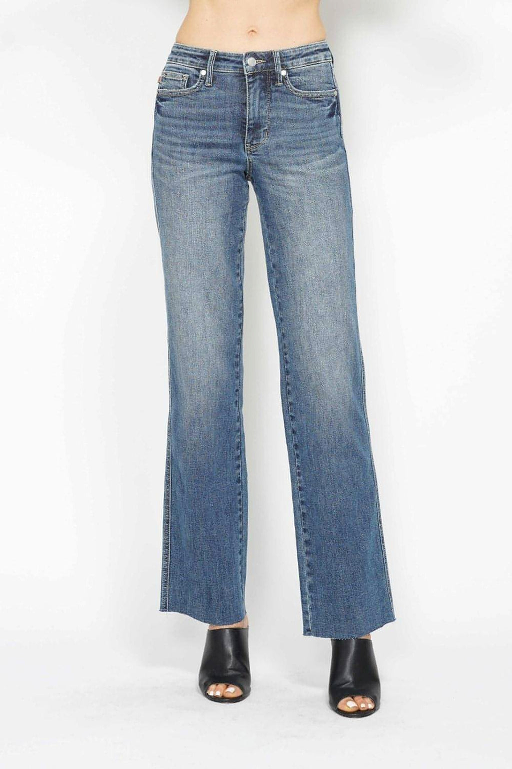 Judy Blue Full Size Tummy Control Straight Jeans - enhanced image 1