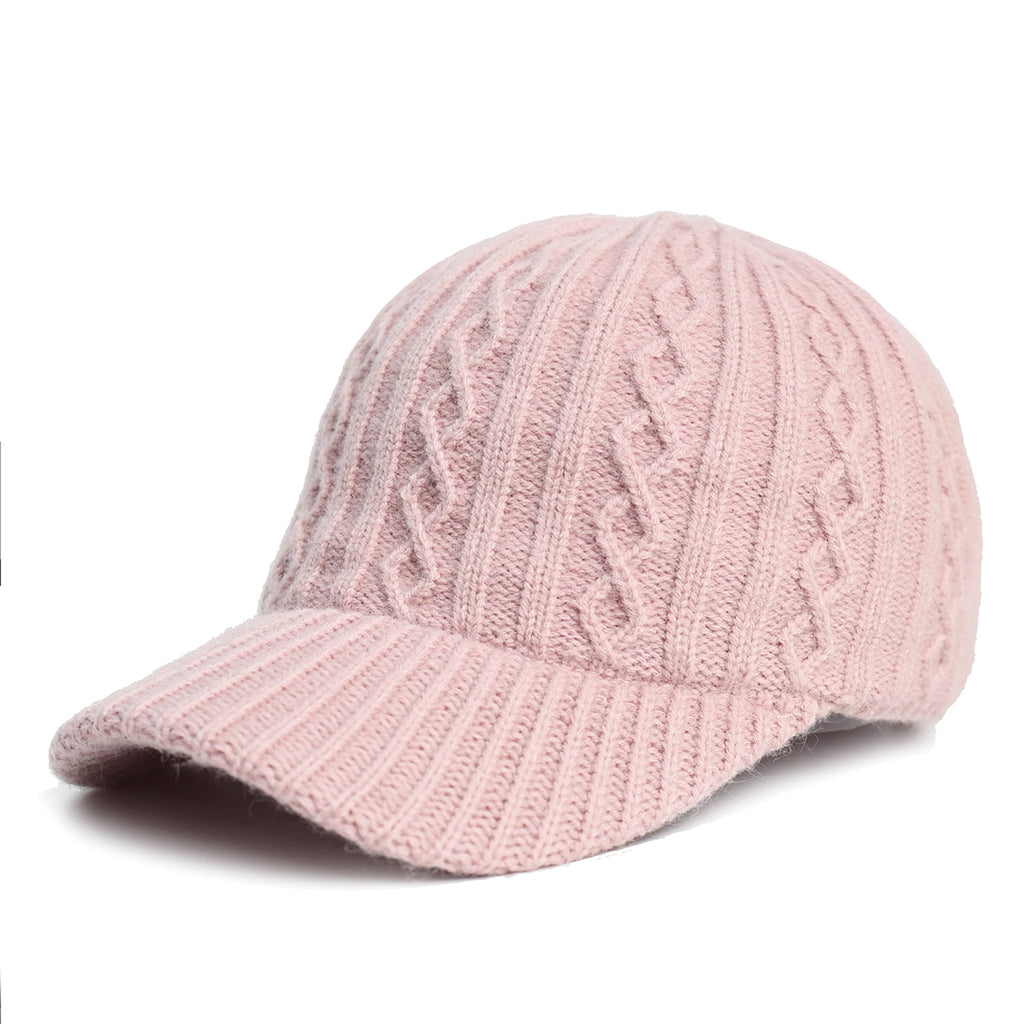 Knitting Wool Baseball Cap Korean Warm Solid Color Light Plate Peaked Cap - enhanced image 1