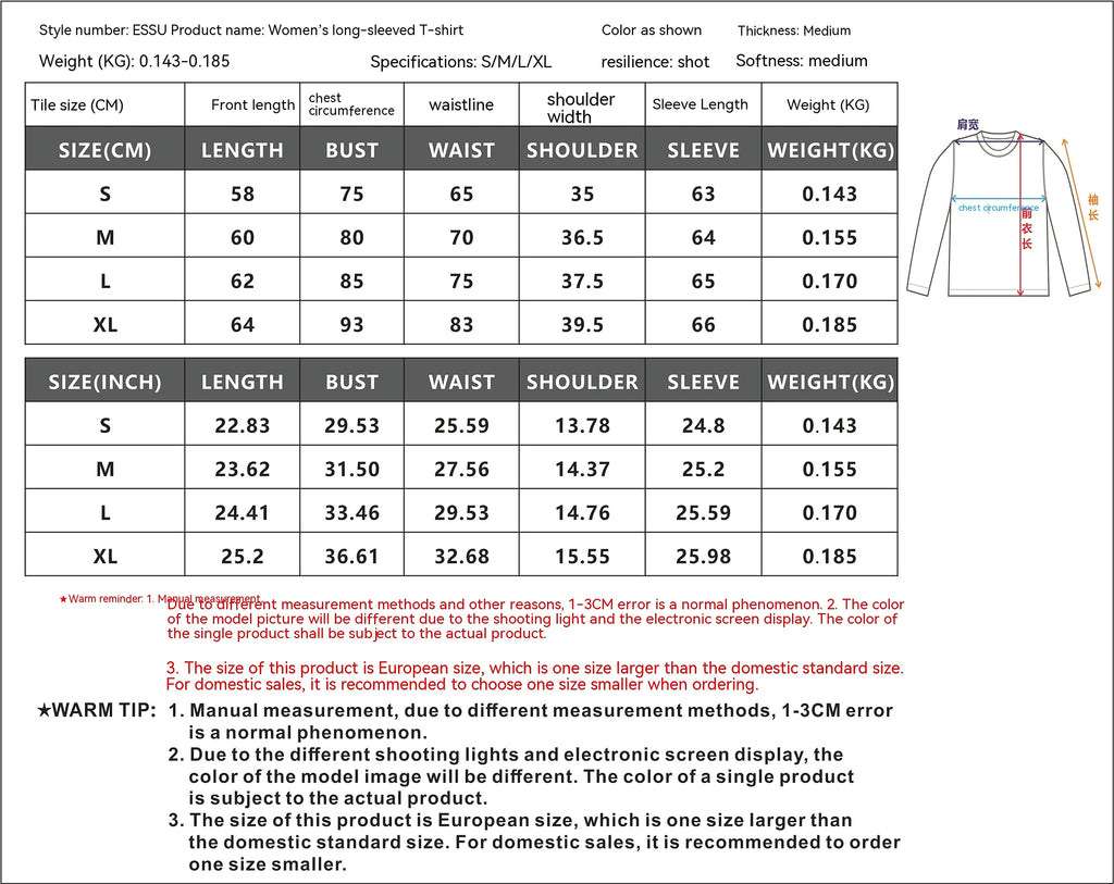 A1. Knitwear Tight Casual Long Sleeve T-shirt Women - enhanced image 1