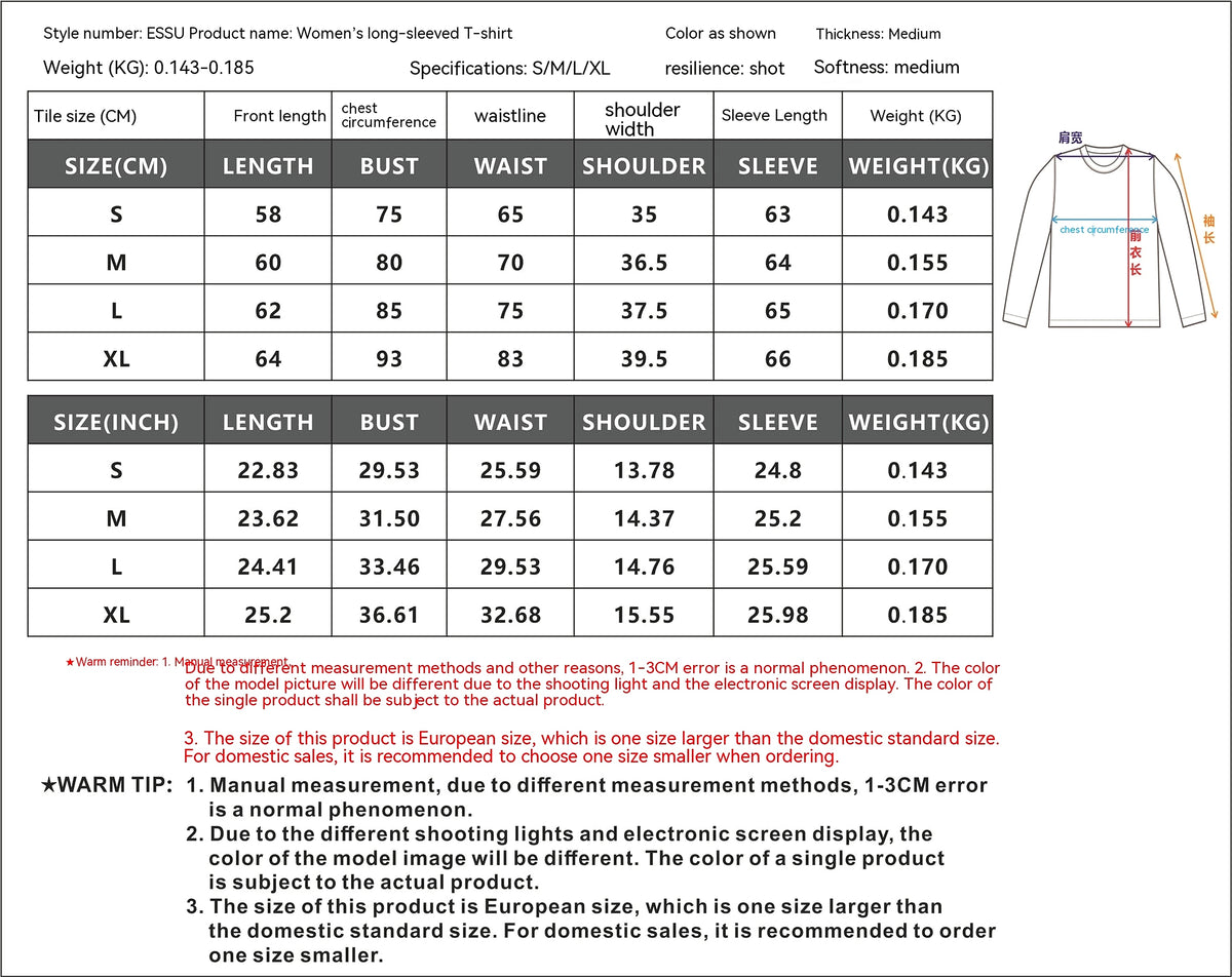 A1. Knitwear Tight Casual Long Sleeve T-shirt Women - enhanced image 1