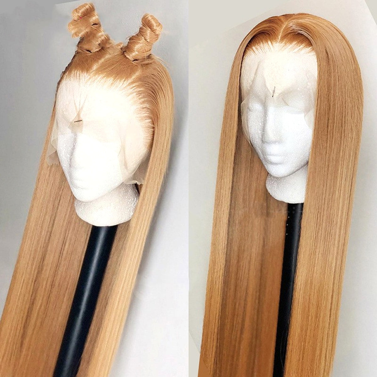 VelvetFlow - Lace Headband With Real Straight Hair - enhanced image 1