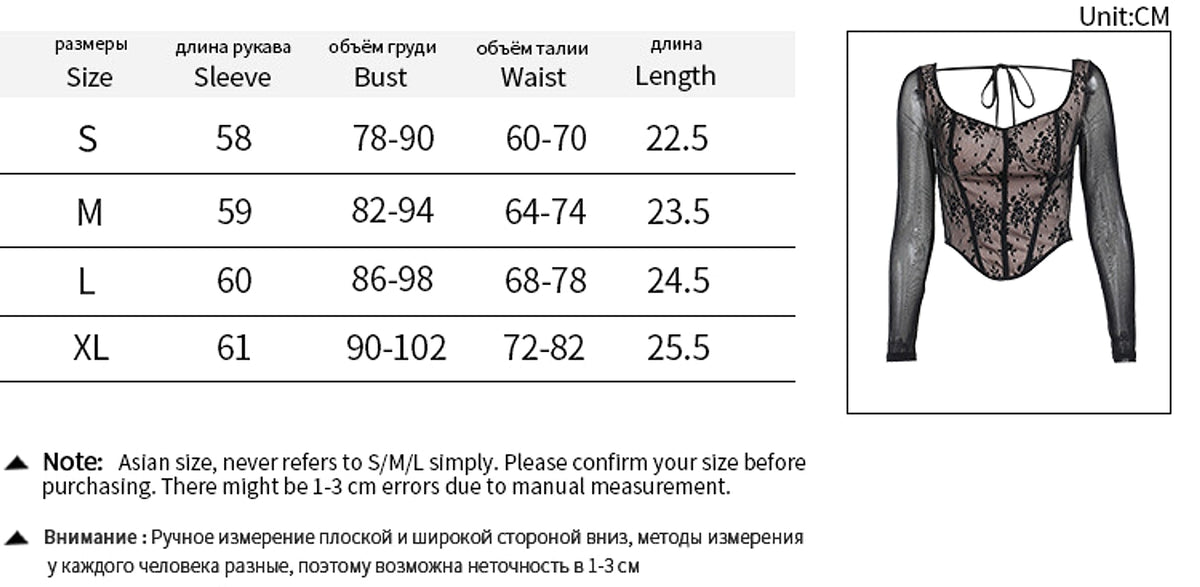 A1. Lace Stitching Girdle Printed Long-sleeved T-Shirt Women - enhanced image 1
