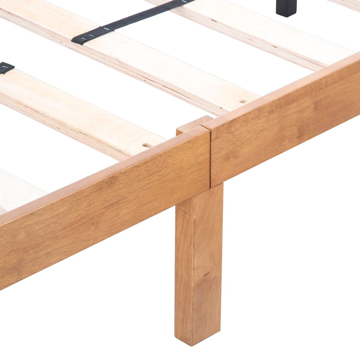 LuneluX_Home – Queen Size Solid Wood Platform Bed Frame - enhanced image 1