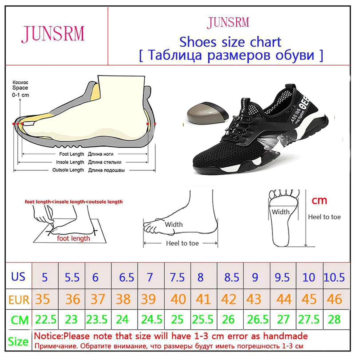 Lightweight protective shoes for men - enhanced image 1
