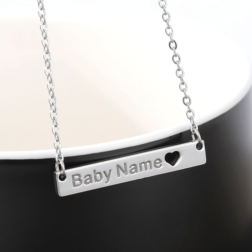 Love Hollow Square Brand Name Custom Necklace - enhanced image 1